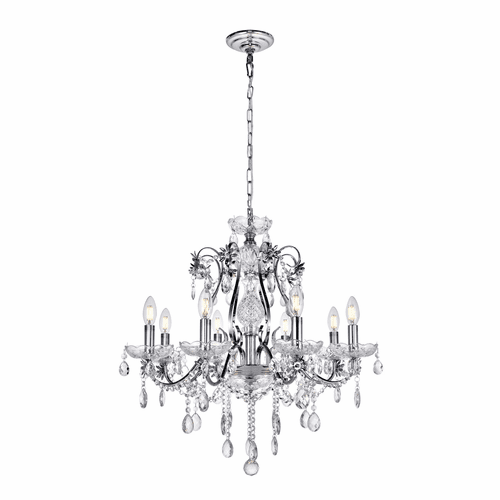 Elegant Voltaire Collection Chandelier Chrome Finish - LD4005D26C