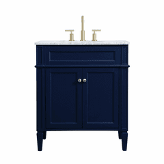Elegant Williams 30" Single Bathroom Vanity - Blue - VF12530BL
