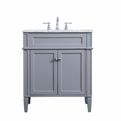 Elegant Williams 30" Single Bathroom Vanity - Grey - VF12530GR