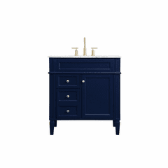 Elegant Williams 32" Single Bathroom Vanity - Blue - VF12532BL