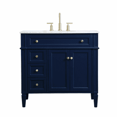 Elegant Williams 36" Single Bathroom Vanity - Blue - VF12536BL