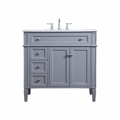 Elegant Williams 36" Single Bathroom Vanity - Grey - VF12536GR