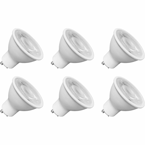 Elitco Berlin Dimmable LED Gu10 Bulb 6-Pack - Clear Glass - GU10LED101V1-6PK