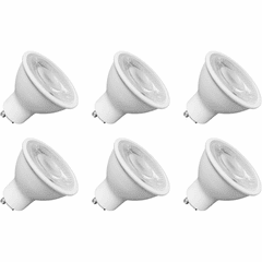 Elitco Berlin Dimmable LED Gu10 Bulb 6-Pack - Clear Glass - GU10LED101V1-6PK