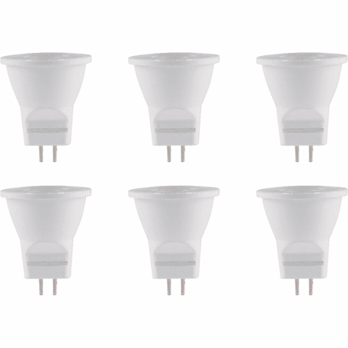 Elitco Dimmable 3 W LED Mr11Light Bulb 3000K Pack Of 6 - White - MR11LED101-6PK