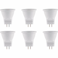 Elitco Dimmable 3 W LED Mr11Light Bulb 3000K Pack Of 6 - White - MR11LED101-6PK