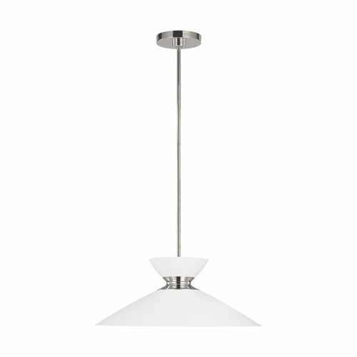 Ellen DeGeneres Heath 1-LT Wide Pendant - Nickel - EP1231MWTPN