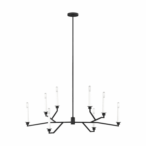 Ellen DeGeneres Hopton 8-LT Linear Chandelier - Black - EC1118MBK
