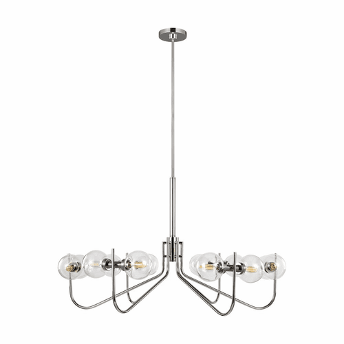 Ellen DeGeneres Verne 12-LT Chandelier - Nickel - EC10912PN