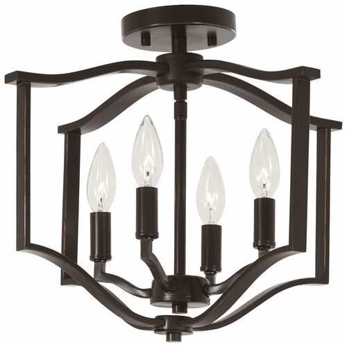 Elyton 4-LT Semi Flush - Downton Bronze With Gold Highl - 4656-579