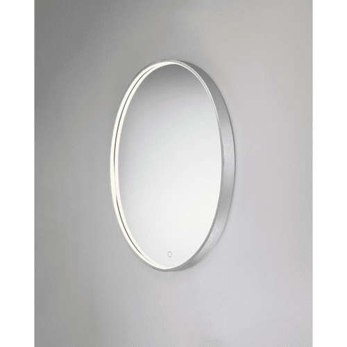ET2 27.5" Round LED Mirror - Brushed Aluminum - E42016-90AL