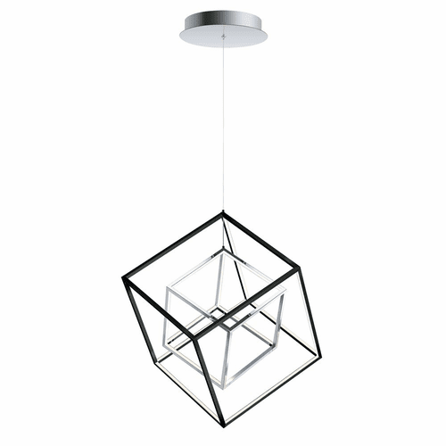 ET2 4 Square 2-LT LED Pendant - Black / Polished Chrome - E30584-BKPC