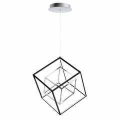 ET2 4 Square 2-LT LED Pendant - Black / Polished Chrome - E30584-BKPC