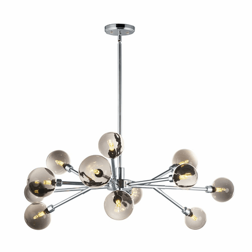 ET2 Asteroid 12-LT LED Chandelier - Polished Chrome - E24826-138PC