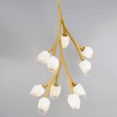 ET2 Blossom 10-Light Pendant - Natural Aged Brass - E32798-93NAB