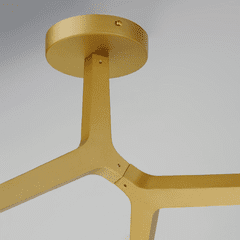 ET2 Blossom 3-Light Flush Mount - Natural Aged Brass - E32790-93NAB