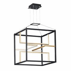 ET2 Chamber LED Pendant - Black / Gold - E21224-BKGLD ET2 Chamber LED Pendant - Black / Gold - E21224-BKGLD
