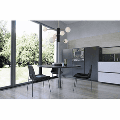 ET2 Cog 7-Light LED Chandelier - Black / Satin Nickel - E24064-92BKSN