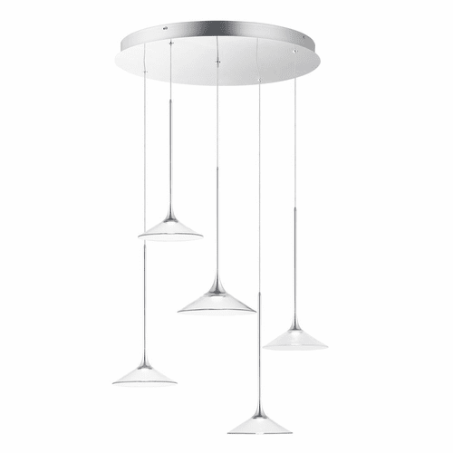 ET2 Cono LED 5-Light Pendant - Polished Chrome - E21536-24PC