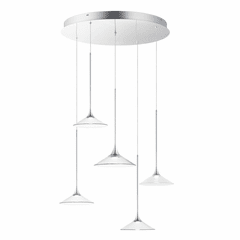 ET2 Cono LED 5-Light Pendant - Polished Chrome - E21536-24PC