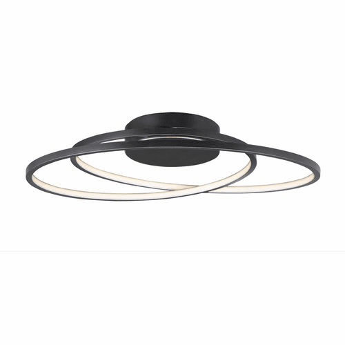 ET2 Cycle 24" 1-Light Flush Mount - Black - E21322-BK