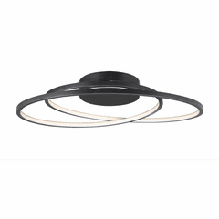 ET2 Cycle 24" 1-Light Flush Mount - Black - E21322-BK