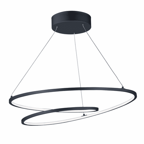 ET2 Cycle 25" 1-Light LED Pendant - Black - E21325-BK