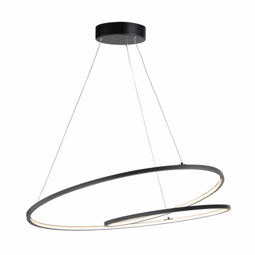 ET2 Cycle 31.5" 1-Light LED Pendant - Black - E21327-BK