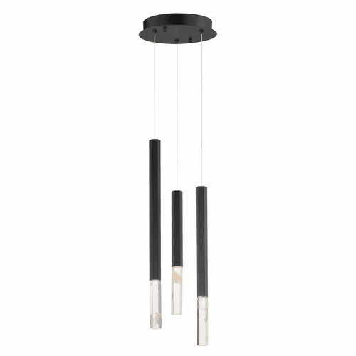 ET2 Diaphane LED 3-Light Pendant - Black - E11023-95BK