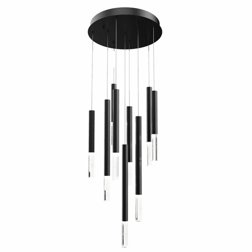ET2 Diaphane LED 9-Light Pendant - Black - E11029-95BK