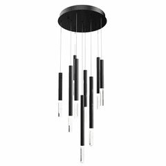 ET2 Diaphane LED 9-Light Pendant - Black - E11029-95BK