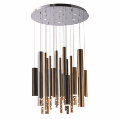 ET2 Flute LED 29-LT Pendant - Multi-Plated - E10020-MPLT