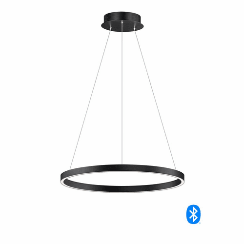 ET2 Groove 24" LED Pendant - Black - E22724-BK