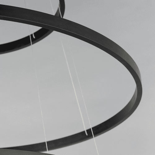 ET2 Groove 4-Tier LED Pendant - Black - E22729-BK