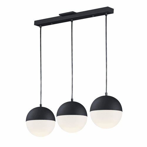 ET2 Half Moon LED 3-LT Pendant - Black - E20363-92BK