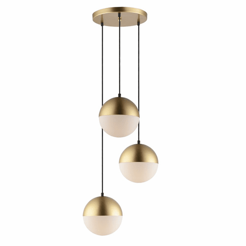 ET2 Half Moon LED 3-LT Pendant - Metallic Gold - E20364-92MG