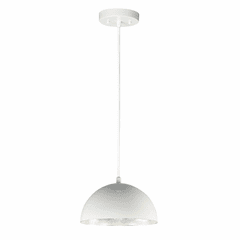 ET2 Hemisphere 14" 1-Light LED Pendant - Gloss White / Aluminum - E24902-GWAL