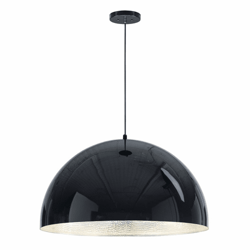 ET2 Hemisphere 31" 1-Light LED Pendant - Gloss Black / Aluminum - E24906-GBAL