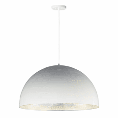 ET2 Hemisphere 31" 1-Light LED Pendant - Gloss White / Aluminum - E24906-GWAL