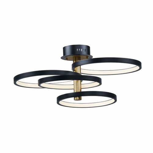ET2 Hoopla LED Multi-Light Pendant - Black / Gold - E24324-BKGLD