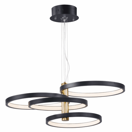 ET2 Hoopla LED Multi-Light Pendant - Black / Gold - E24326-BKGLD