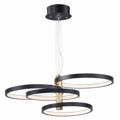 ET2 Hoopla LED Multi-Light Pendant - Black / Gold - E24326-BKGLD