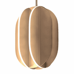 ET2 Interval LED 1-LT Medium Ellipse Pendant - Satin Brass - E21486-SBR