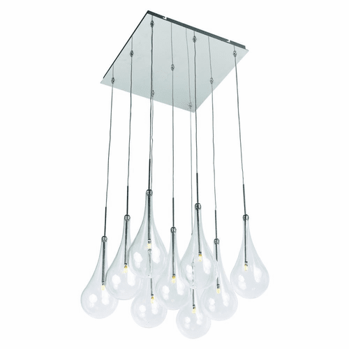 ET2 Larmes 9-LT LED Pendant - Polished Chrome - E20516-18PC