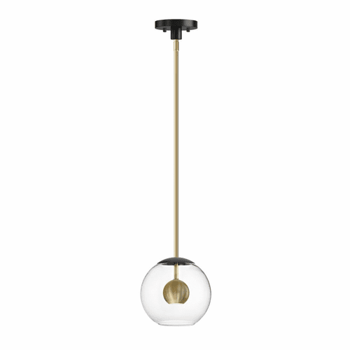 ET2 Nucleus 10" LED 1-LT Pendant - Black / Natural Aged Brass - E25153-BKNAB