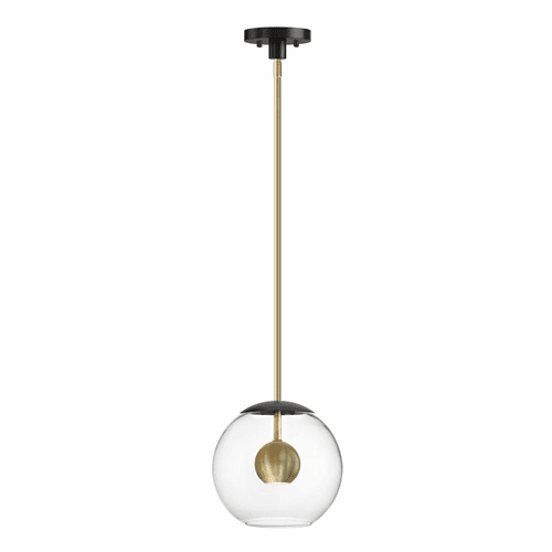 ET2 Nucleus 12" LED 1-LT Pendant - Black / Natural Aged Brass - E25154-BKNAB