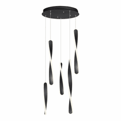 ET2 Pirouette 5-LT LED Pendant - Black - E24154-BK