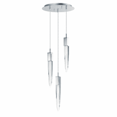 ET2 Quartz LED 3-LT Pendant - Polished Chrome - E31243-20PC ET2 Quartz LED 3-LT Pendant - Polished Chrome - E31243-20PC
