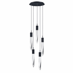 ET2 Quartz LED 5-LT Pendant - Black - E31244-20BK ET2 Quartz LED 5-LT Pendant - Black - E31244-20BK