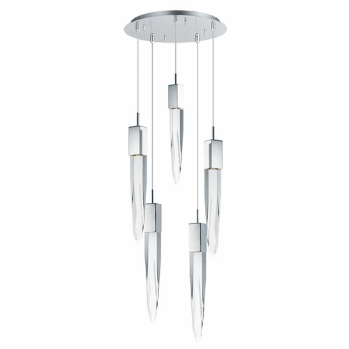ET2 Quartz LED 5-LT Pendant - Polished Chrome - E31244-20PC